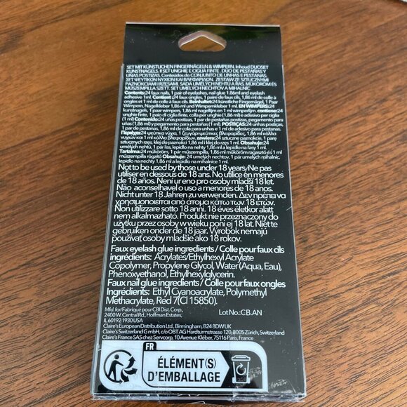 Elf Hydrating Camo Concealer + Claire's Faux Nails & Lash Duo Set Sz OS NWT - Picture 3 of 7